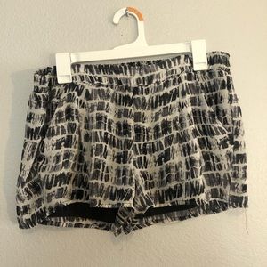Silky black and white Jolt shorts - fully lined